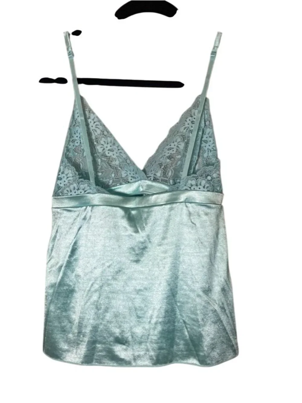 Colorful‎ Floral Retro Babydoll Tank Top Blue M Satiny Festival Indie Hippie Y2K
